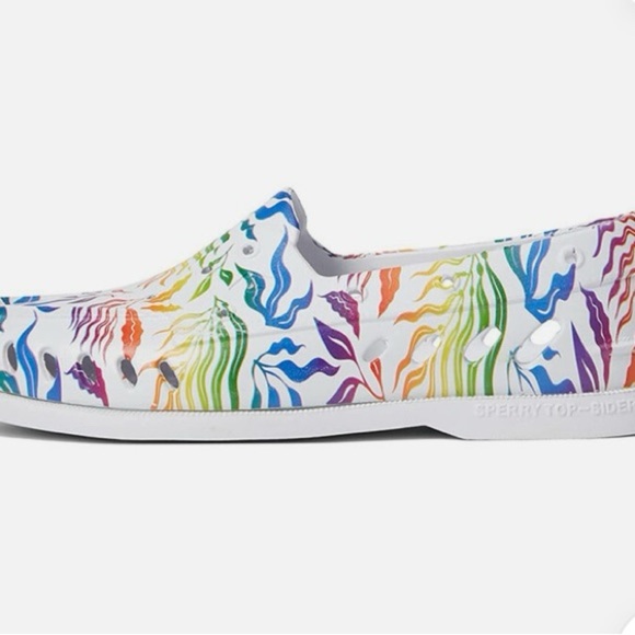 Sperrys Rainbow floral print top sider’ ( boat ) shoes - Picture 3 of 11